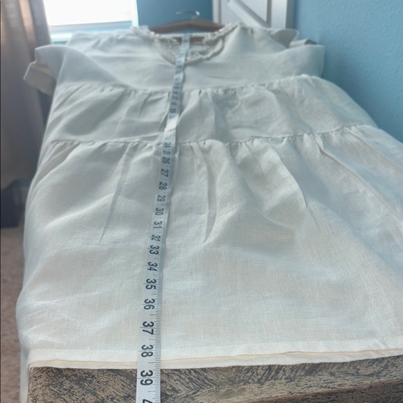 Chico's Ivory Tiered Dress with Beaded Neckline - Picture 9 of 13